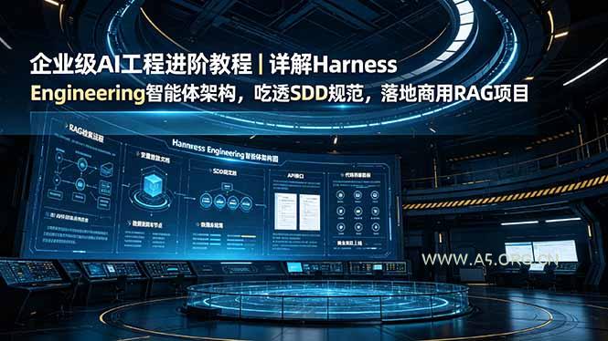 企业级AI工程进阶教程|详解Harness Engineering智能体架构,吃透SDD规范,落地商用RAG项目-小红泡