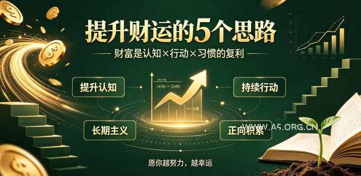 付费文章:提升财运的5个思路——财富是认知x行动x习惯的复利,愿你越努力,越幸运-小红泡