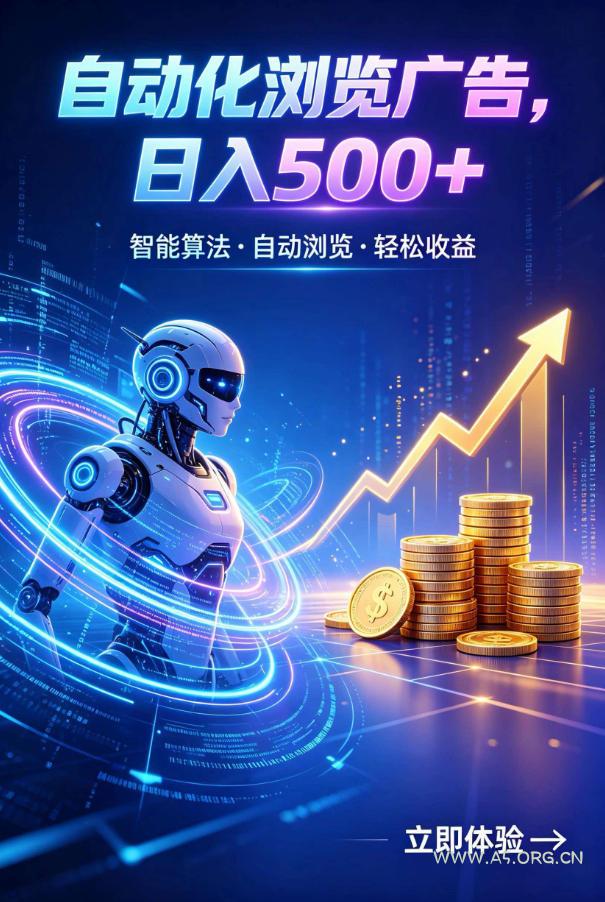 广告自动浏览项目,低投入长期收益全自动广告刷量,轻资产线上小项目【揭秘】-小红泡