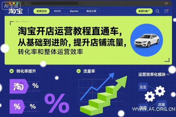 淘宝开店运营教程直通车,从基础到进阶,提升店铺流量,转化率和整体运营效率(更新26年07月11日)-小红泡