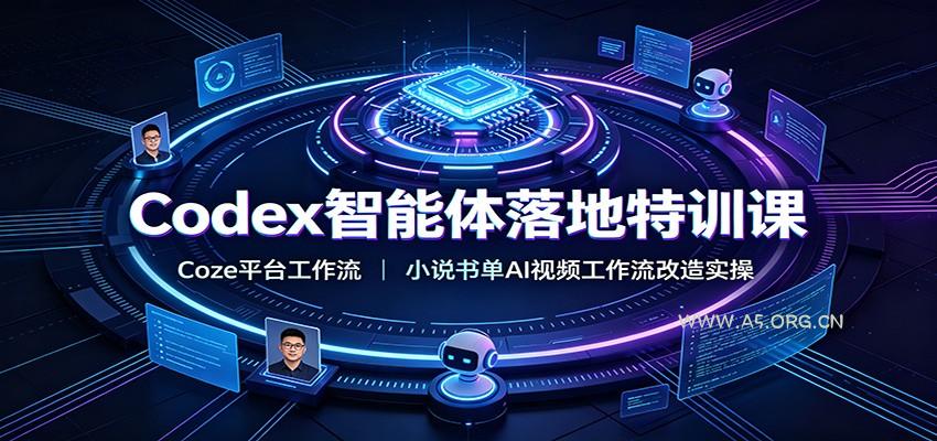 Codex智能体落地特训课:Coze平台工作流,小说书单AI视频工作流改造实操-小红泡