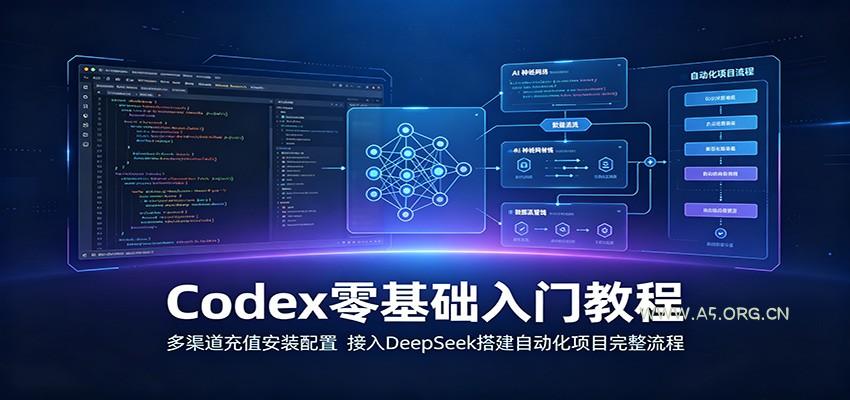 Codex零基础入门教程:多渠道充值安装配置,接入DeepSeek搭建自动化项目完整流程-小红泡
