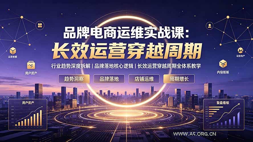 品牌电商运维实战课:行业趋势深度拆解|品牌落地核心逻辑|长效运营穿越周期全体系教学-小红泡
