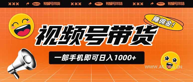 视频号带货,一部手机即可日入1000+,无人直播玩法轻松躺赚带货佣金-小红泡