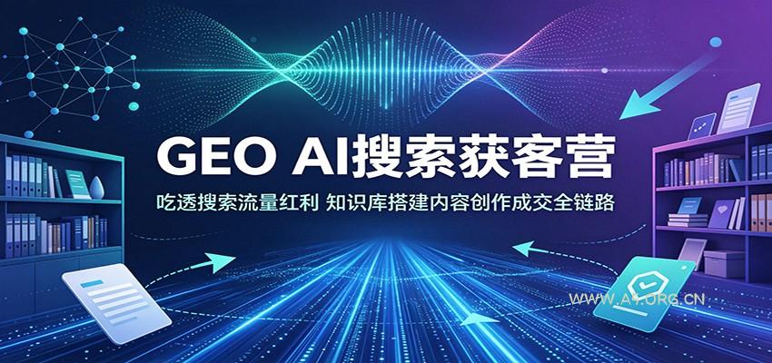 GEO AI搜索获客营:吃透搜索流量红利,知识库搭建内容创作成交全链路-小红泡