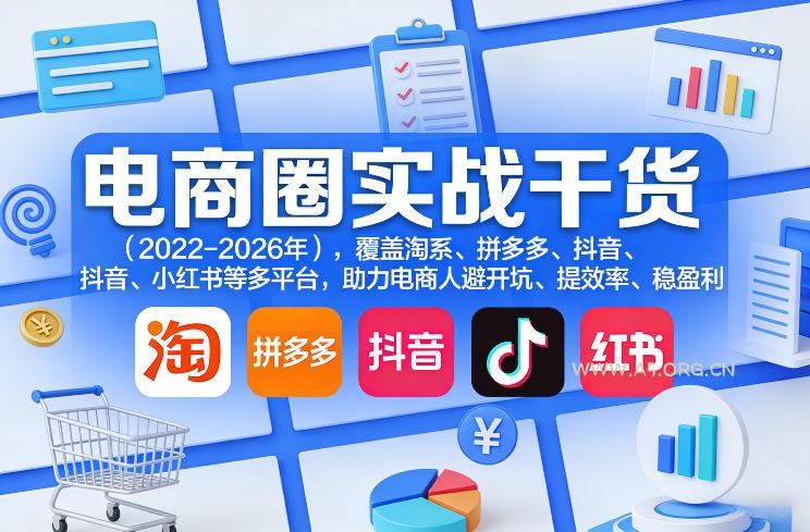 电商圈实战干货(2023-2026年)，覆盖淘系、拼多多、抖音、小红书等多平台，助力电商人避开坑、提效率、稳盈利(更新07月19日)-小红泡