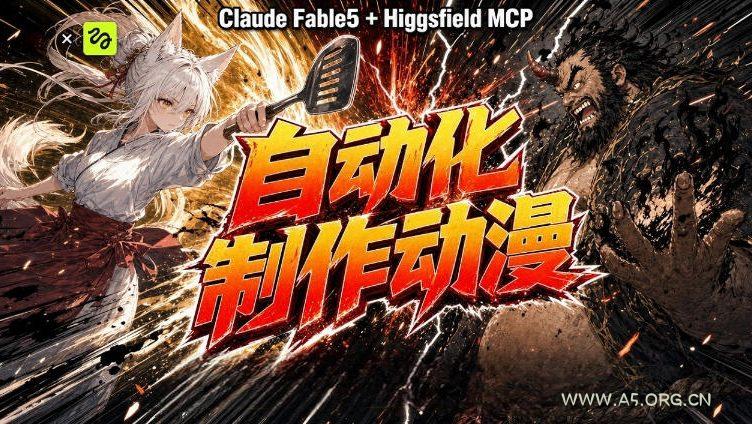 AI自动化动漫制作！Claude Fable 5接入Higgsfield MCP，直接生成完整创意内容-小红泡