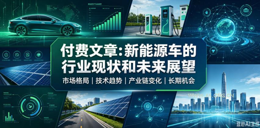 付费文章：新能原车的行业现状和未来展望-小红泡