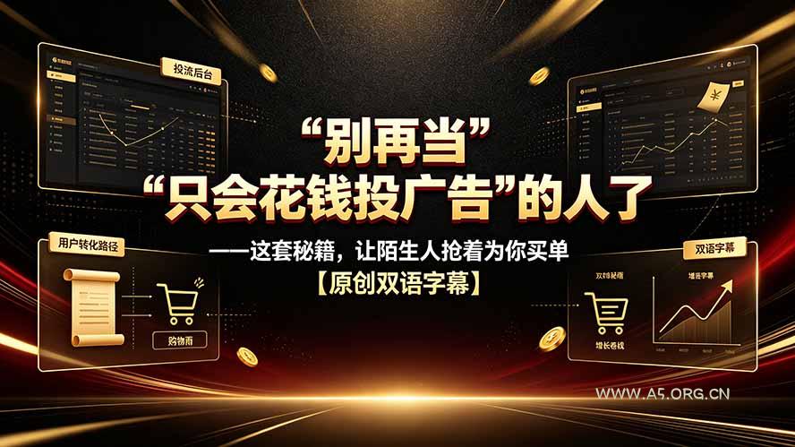 别再当“只会花钱投广告”的人了——这套秘籍,让陌生人抢着为你买单【原创双语字幕】-小红泡