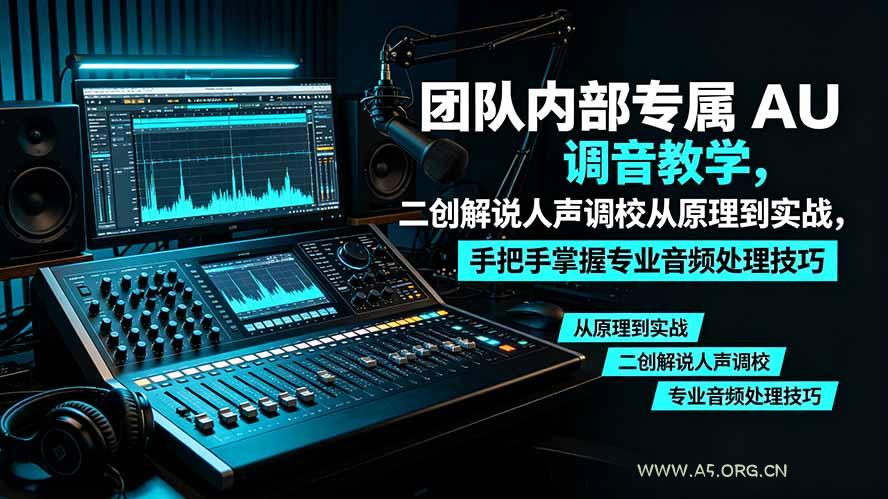 某大佬团队内部专属 AU 调音教学,二创解说人声调校从原理到实战,手把手掌握专业音频处理技巧-小红泡