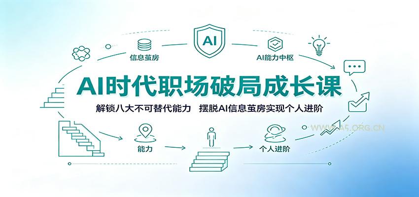 AI时代职场破局成长课:解锁八大不可替代能力,摆脱AI信息茧房实现个人进阶-小红泡