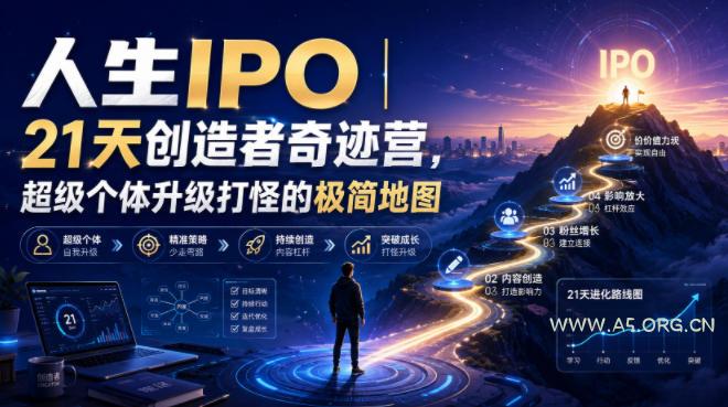 人生IPO︱21天创造者奇迹营，​超级个体升级打怪的极简地图-小红泡