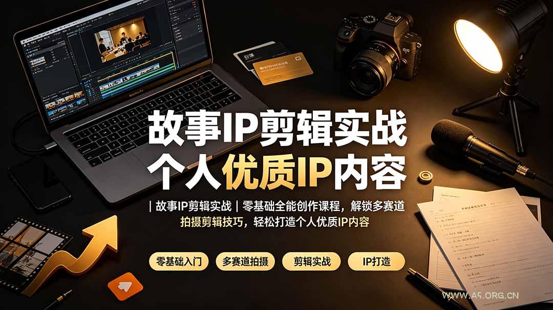 故事IP剪辑实战|零基础全能创作课程,解锁多赛道拍摄剪辑技巧,轻松打造个人优质IP内容-小红泡