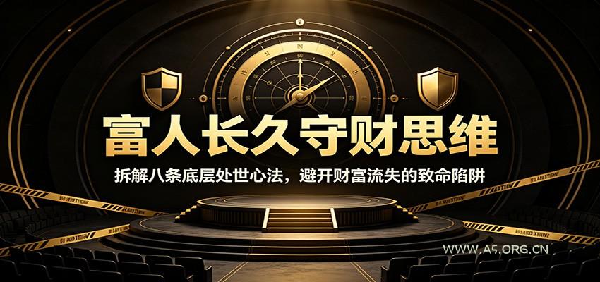 富人长久守财思维：拆解八条底层处世心法，避开财富流失的致命陷阱-小红泡