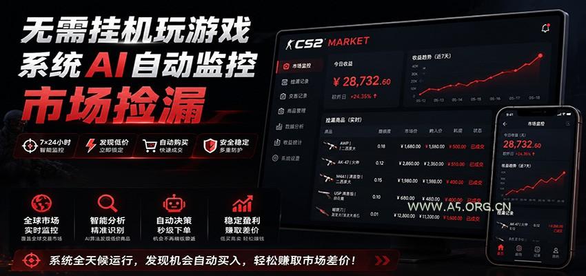 系统AI自动监控市场捡漏,不用玩游戏,只需要一部手机,支持任何形式数据验证-小红泡
