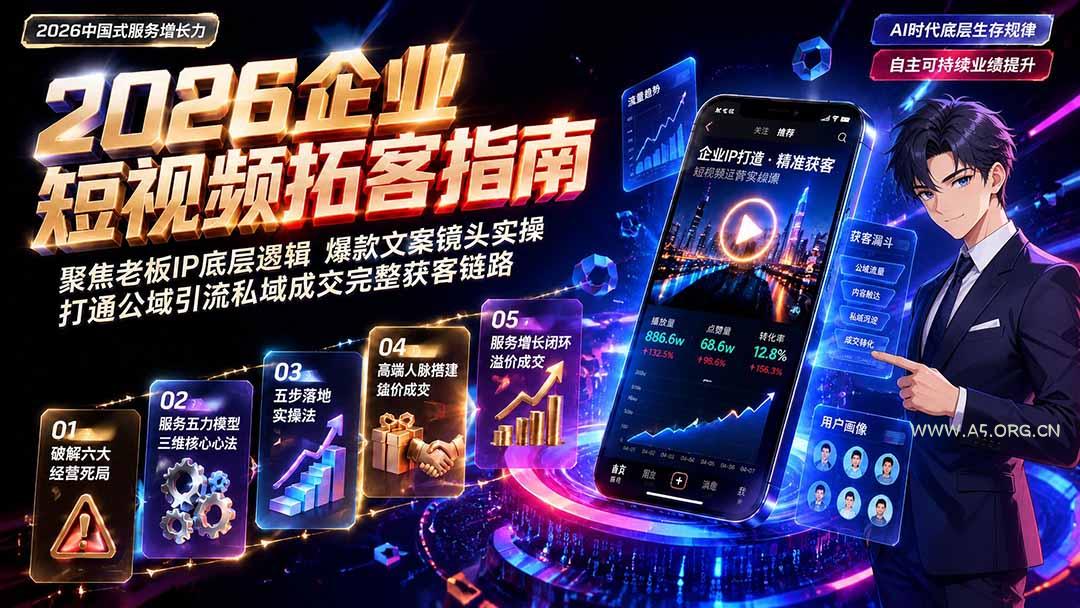 2026AI时代服务增长力实战课-无水印|五力模型三维心法教学,破解门店客源流失低价内卷实现长效业绩增长-小红泡