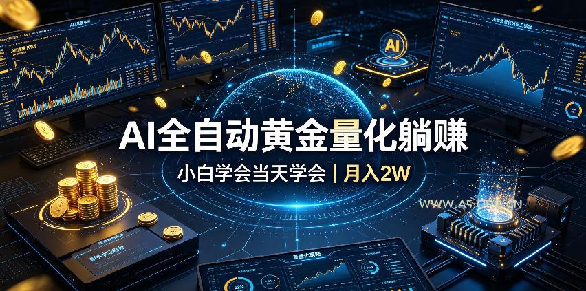 AI全自动黄金量化躺賺：小白学会当天学会，月入2W！【揭秘】-小红泡