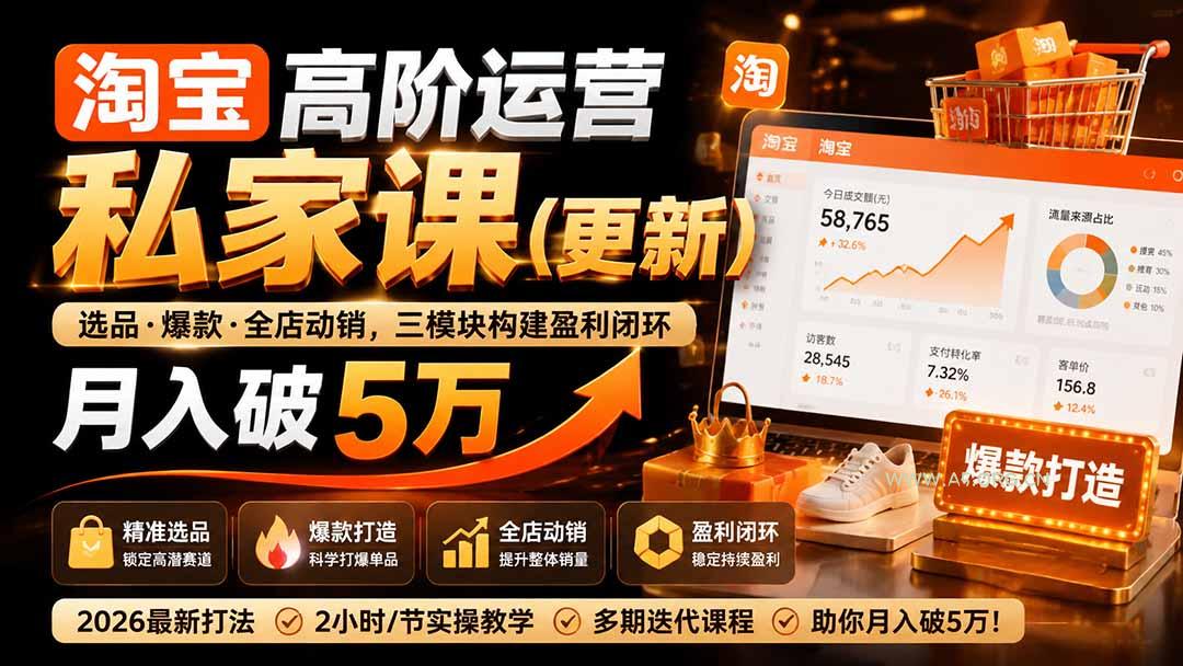 淘宝高阶运营私家课(更新26年-小红泡