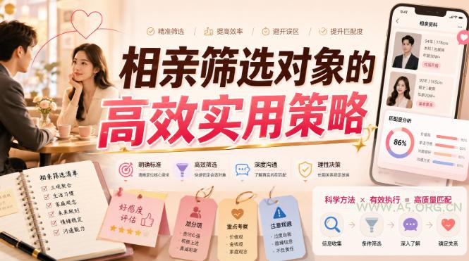 付费文章:相亲筛选对象的高效实用策略-小红泡