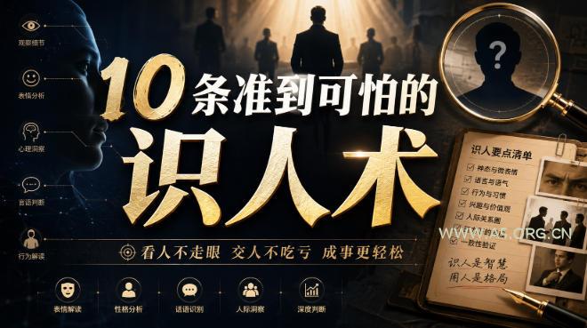 付费文章:10条准到可怕的识人术-小红泡