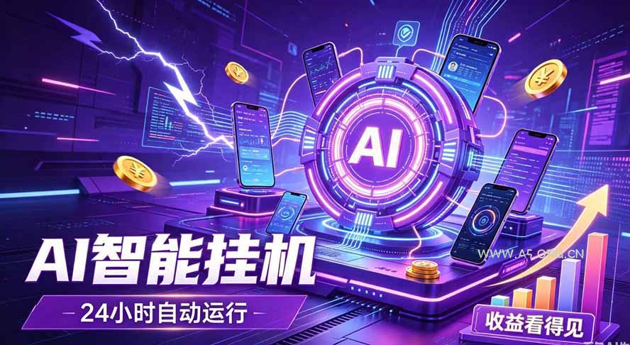 AI智能广告挂机，躺赚新模式 设备托管运行，解放双手持续变现-小红泡