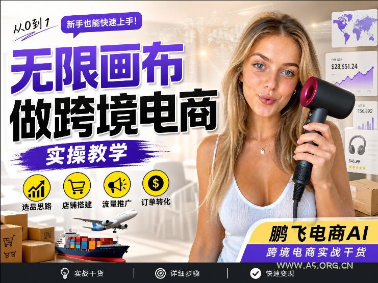 【跨境电商必备】AI无线画布制作商品宣传视频,四步搞定,无线画布工作流,操作简单好上手-小红泡