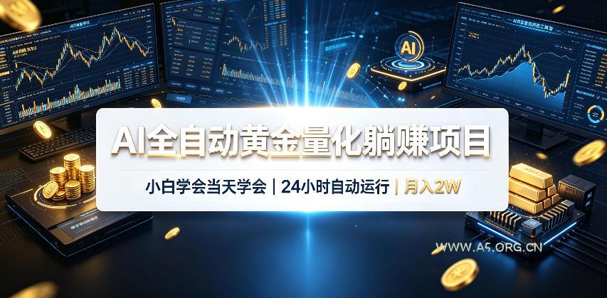 AI全自动黄金量化躺賺项目,24小时自动运行,月入2W!-小红泡