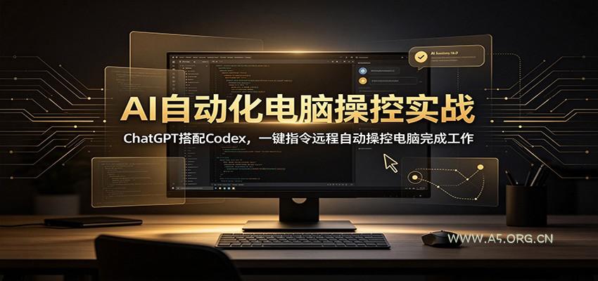 AI自动化电脑操控实战：ChatGPT搭配Codex，一键指令远程自动操控电脑完成工作-小红泡