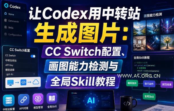 让Codex用中转站生成图片：CC Switch配置、画图能力检测与全局Skill教程-小红泡