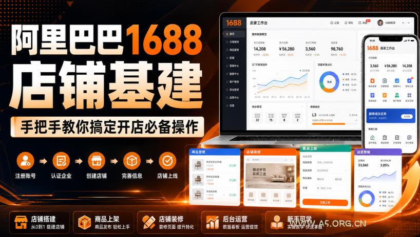 阿里巴巴1688店铺基建,手把手教你搞定开店必备操作(更新8月)-小红泡