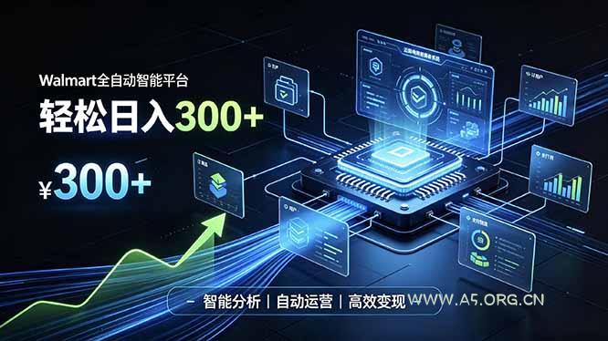 Walmart全自动智能平台,轻松日入300+一站式跨境智能运营工具。无需复杂实操-小红泡