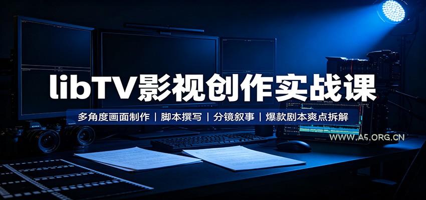libTV影视创作实战课:多角度画面制作,脚本撰写,分镜叙事,爆款剧本爽点拆解-小红泡