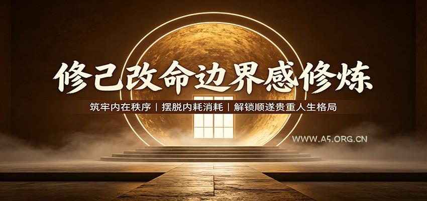 修己改命边界感修炼：筑牢内在秩序，摆脱内耗消耗，解锁顺遂贵重人生格局-小红泡