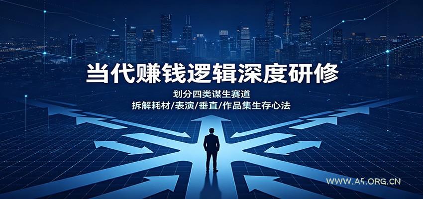 当代赚钱逻辑深度研修:划分四类谋生赛道,拆解耗材/表演/垂直/作品集生存心法-小红泡