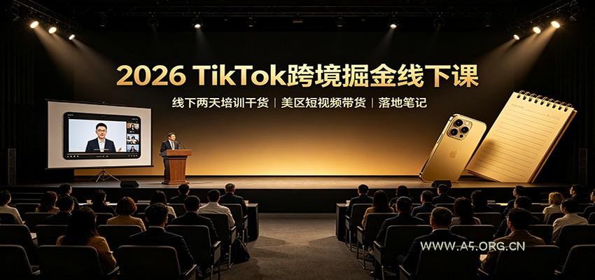2026 TikTok跨境掘金线下课：线下两天培训干货，美区短视频带货落地笔记-小红泡