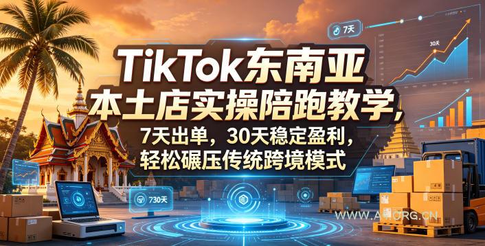 TikTok东南亚本土店实操陪跑教学,7天出单,30天稳定盈利,轻松碾压传统跨境模式(更新0819)-小红泡