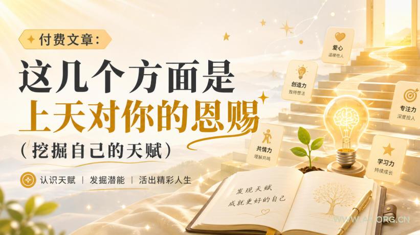 付费文章：这几个方面是上天对你的恩赐(挖掘自己的天赋)-小红泡