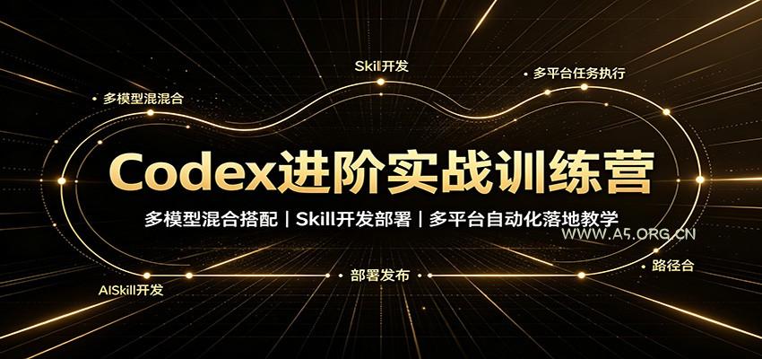 Codex进阶实战训练营:多模型混合搭配,Skill开发部署,多平台自动化落地教学-小红泡