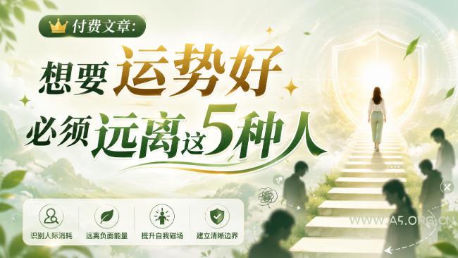 付费文章:想要运势好,必须远离这5种人-小红泡
