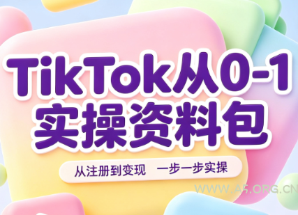 TikTok从0-1实操资料包：养号SOP+爆款公式+投流手册-小红泡