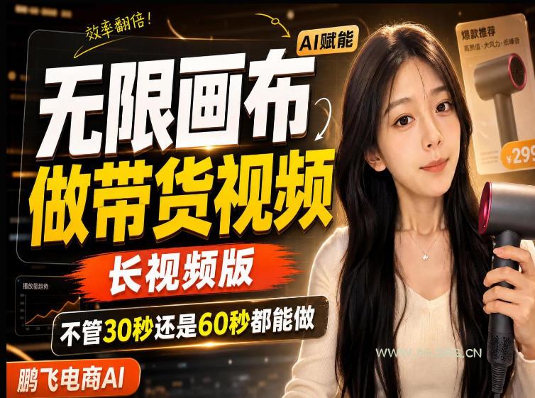 【保姆级教程】无限画布搭建长带货视频,拼接不翻车全程一致,小白跟着步骤也能上手-小红泡