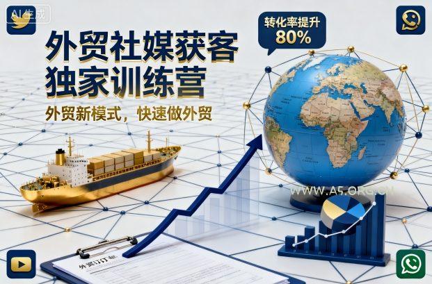 外贸社媒获客独家训练营,外贸新模式,快速做外贸(更新26年08月21日)-小红泡