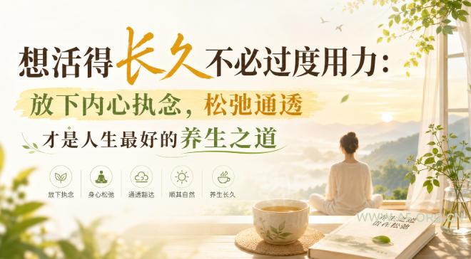 付费文章:想活得长久不必过度用力:放下内心执念,松弛通透才是人生最好的养生之道-小红泡