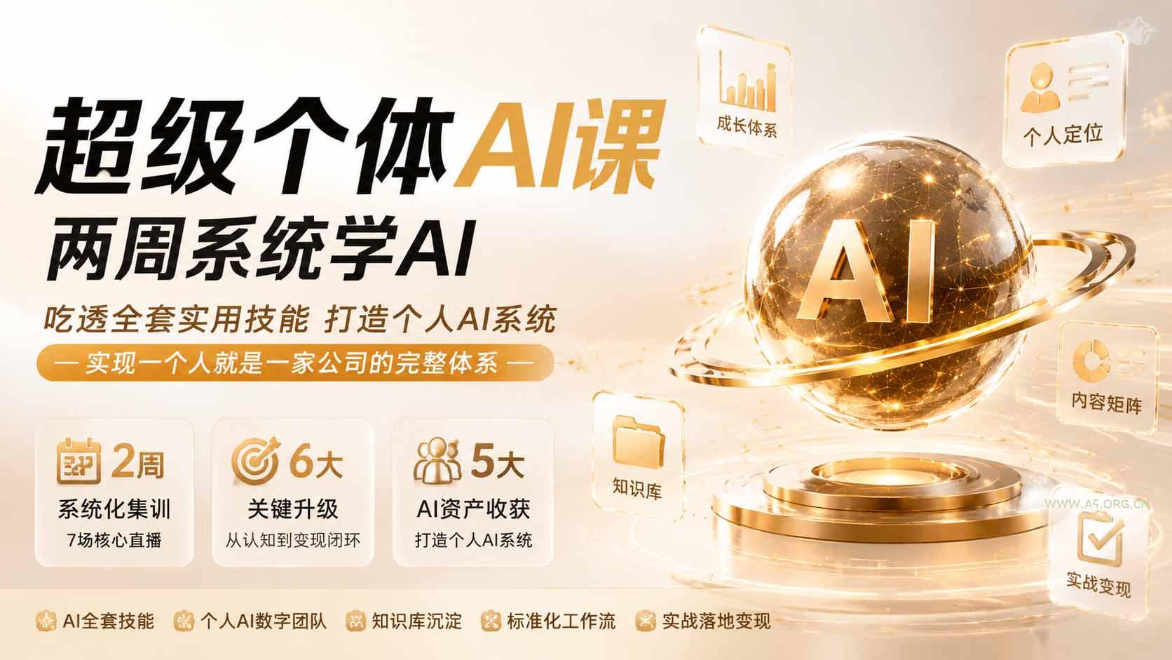 超级个体AI课 两周系统学AI;吃透全套实用技能打造个人AI系统,实现一个人就是一家公司的完整体系(更新0823-小红泡