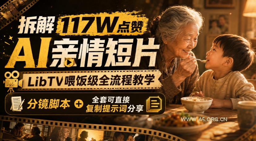 拆解117W点赞AI亲情短片，LibTV喂饭级全流程教学，分镜脚本+全套可直接复制提示词分享-小红泡