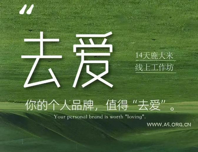 去爱14天鹿大米线上工作坊,你的个人品牌,值得“去爱”-小红泡