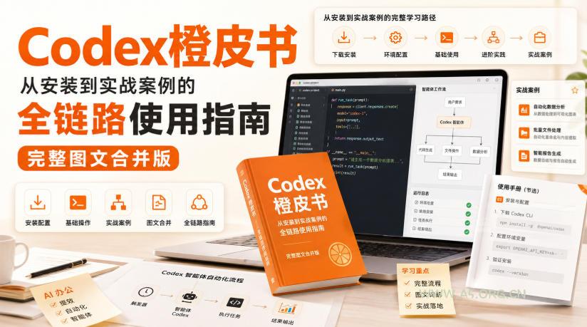Codex橙皮书，从安装到实战案例的全链路使用指南，完整图文合并版-小红泡