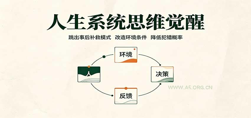 人生系统思维觉醒:跳出事后补救模式,改造环境条件,降低犯错概率-小红泡