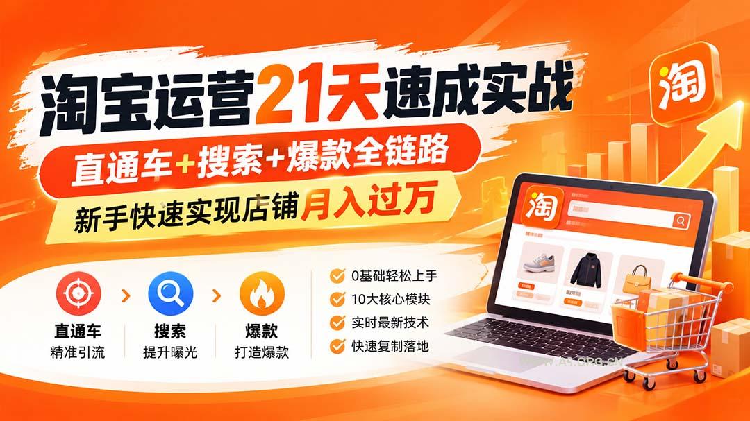 淘宝运营21天速成实战(更新8月-小红泡