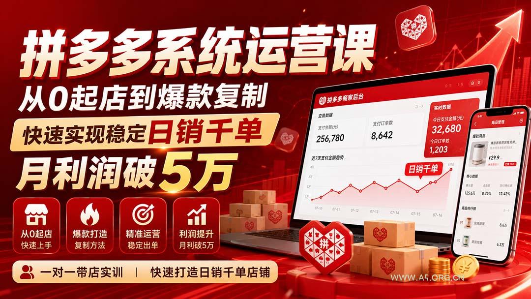 拼多多系统运营课(更新8月-小红泡